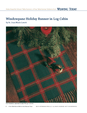 Long Thread Media Books Four Table Runner Patterns, Handwoven eBook (Printed version)