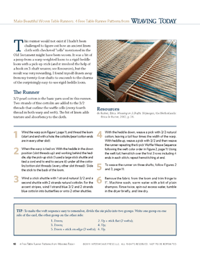Long Thread Media Books Four Table Runner Patterns, Handwoven eBook (Printed version)