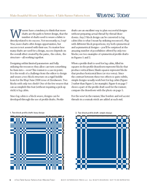 Long Thread Media Books Four Table Runner Patterns, Handwoven eBook (Printed version)