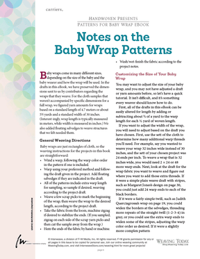 Long Thread Media Books Handwoven: Baby Wrap - eBook Printed Copy