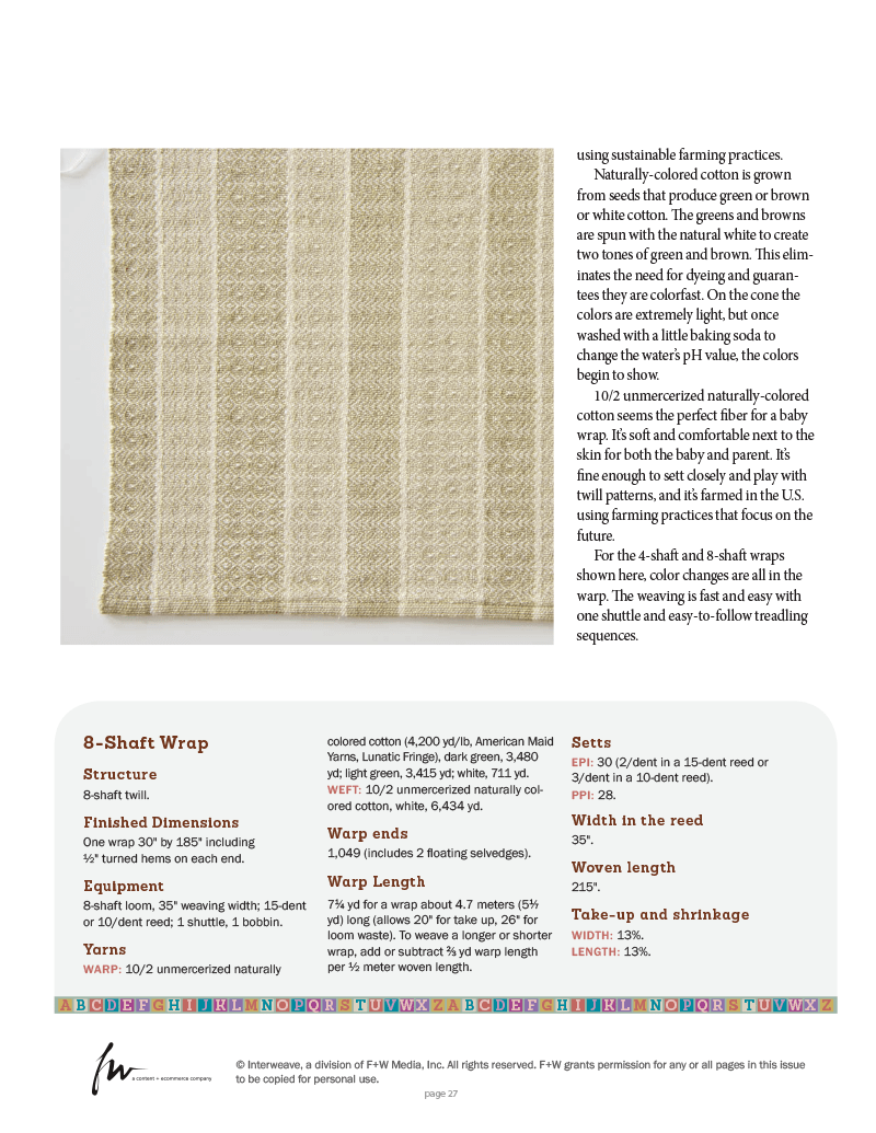 Long Thread Media Books Handwoven: Baby Wrap - eBook Printed Copy