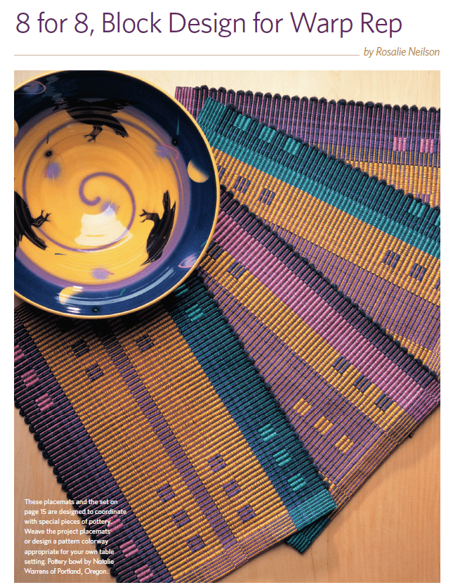 Long Thread Media Books Handwoven Master Weaver Series, Projects from Rosalie Neilson (Rep Weave) - eBook Printed Copy