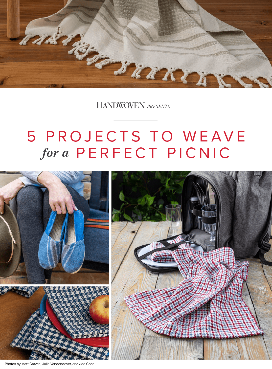 Long Thread Media Books Handwoven Presents: 5 Projects to Weave for a Perfect Picnic – eBook Printed Copy