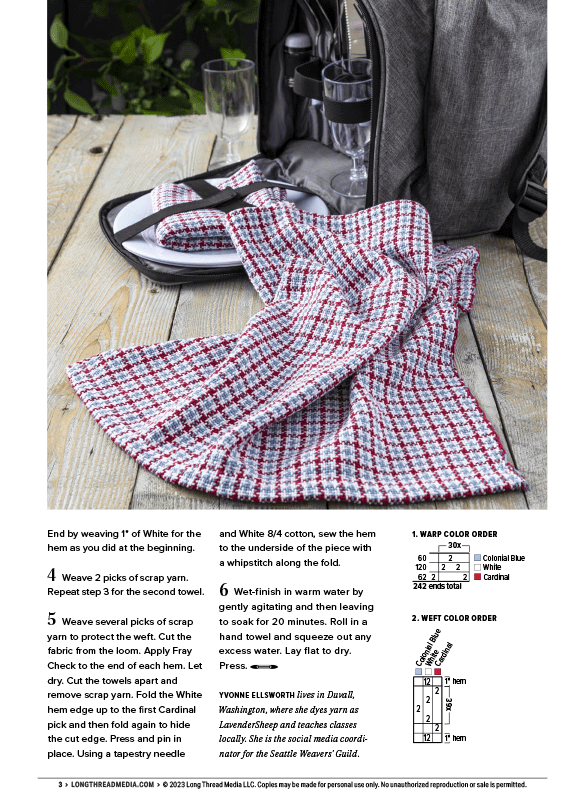 Long Thread Media Books Handwoven Presents: 5 Projects to Weave for a Perfect Picnic – eBook Printed Copy