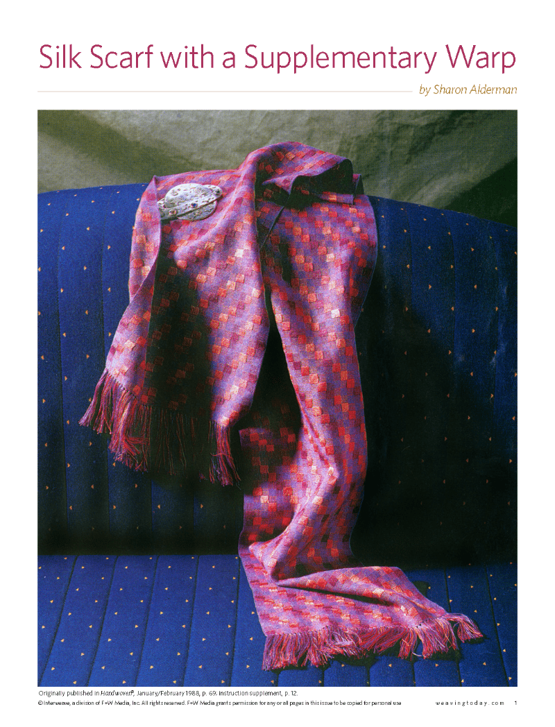 Long Thread Media Books Handwoven's Master Weaver Collection: Favorite Projects and Lessons from Sharon Alderman eBook Printed Copy
