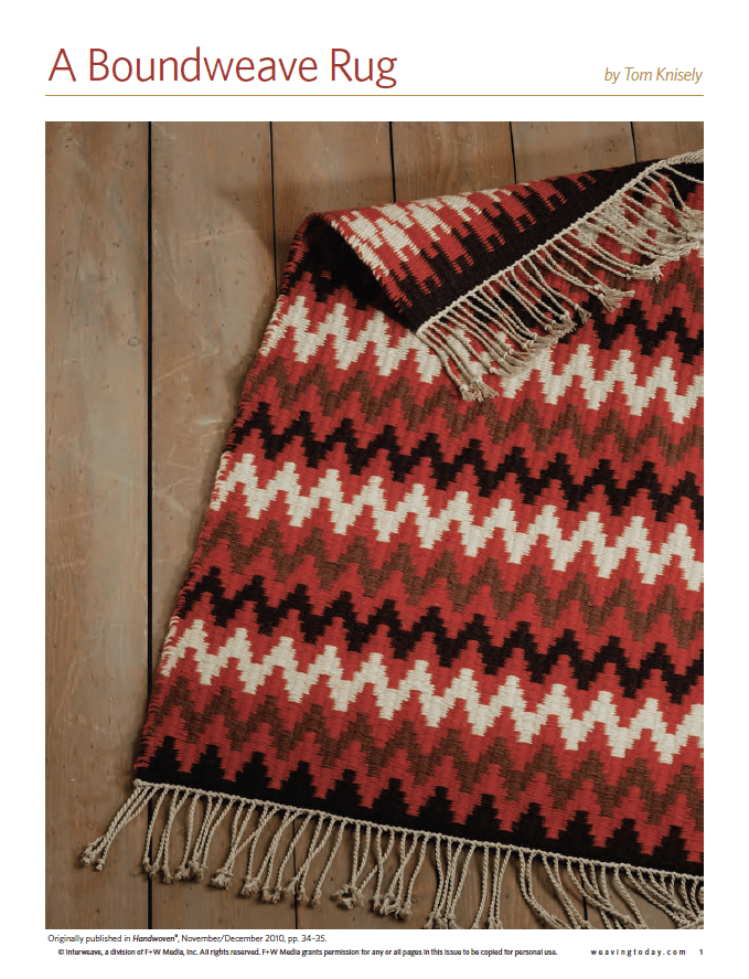 Long Thread Media Books Handwoven's Master Weaver Collection: Favorite Projects and Lessons from Tom Knisely - eBook Printed Copy