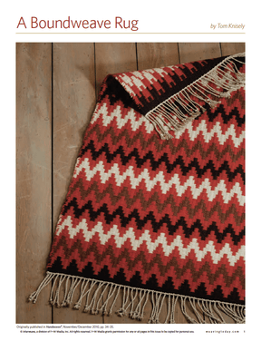 Long Thread Media Books Handwoven's Master Weaver Collection: Favorite Projects and Lessons from Tom Knisely - eBook Printed Copy