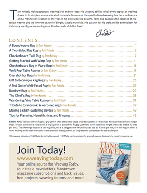 Long Thread Media Books Handwoven's Master Weaver Collection: Favorite Projects and Lessons from Tom Knisely - eBook Printed Copy
