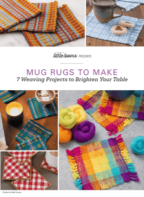 Long Thread Media Books Little Looms Presents: Mug Rugs to Make: 7 Weaving Projects to Brighten Your Table eBook Printed copy
