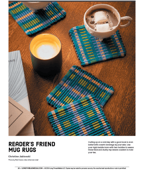 Long Thread Media Books Little Looms Presents: Mug Rugs to Make: 7 Weaving Projects to Brighten Your Table eBook Printed copy