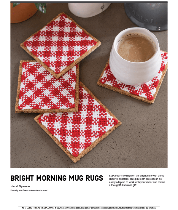 Long Thread Media Books Little Looms Presents: Mug Rugs to Make: 7 Weaving Projects to Brighten Your Table eBook Printed copy