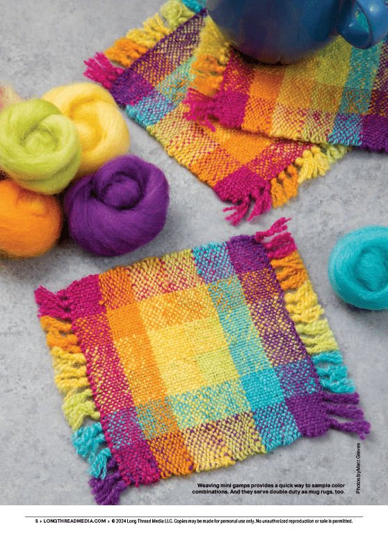 Long Thread Media Books Little Looms Presents: Mug Rugs to Make: 7 Weaving Projects to Brighten Your Table eBook Printed copy
