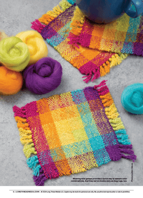 Long Thread Media Books Little Looms Presents: Mug Rugs to Make: 7 Weaving Projects to Brighten Your Table eBook Printed copy