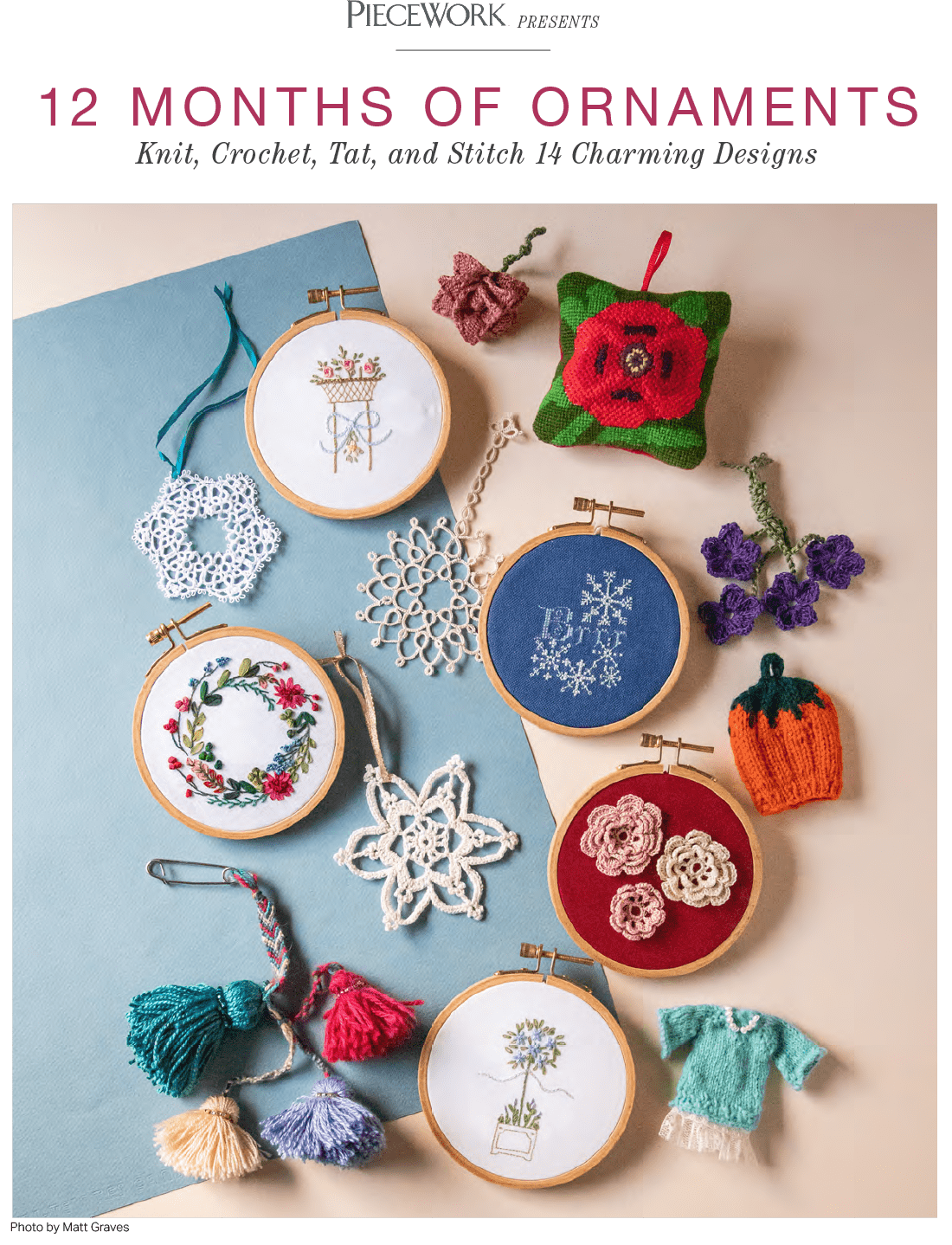 Long Thread Media Books Piecework Presents: Twelve Months of Ornaments: eBook Printed Copy