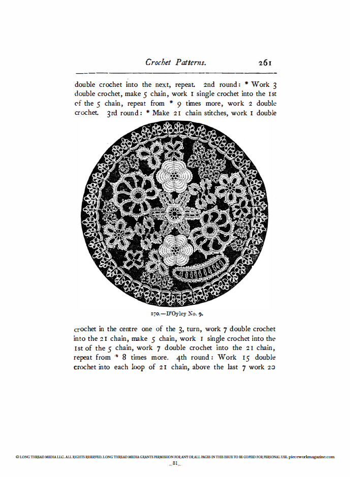Long Thread Media Books PieceWork Presents: Vintage Crochet with Mrs. Beeton from Beeton's Book of Needlework – eBook printed copy