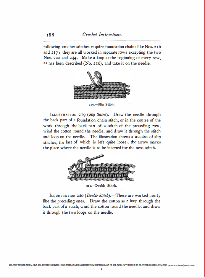 Long Thread Media Books PieceWork Presents: Vintage Crochet with Mrs. Beeton from Beeton's Book of Needlework – eBook printed copy
