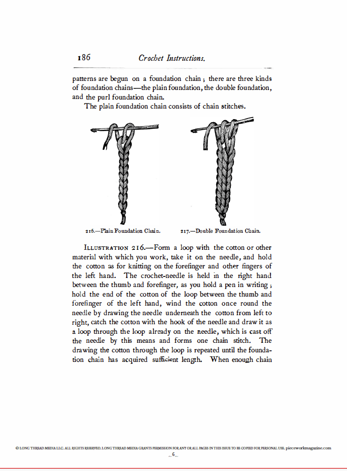 Long Thread Media Books PieceWork Presents: Vintage Crochet with Mrs. Beeton from Beeton's Book of Needlework – eBook printed copy