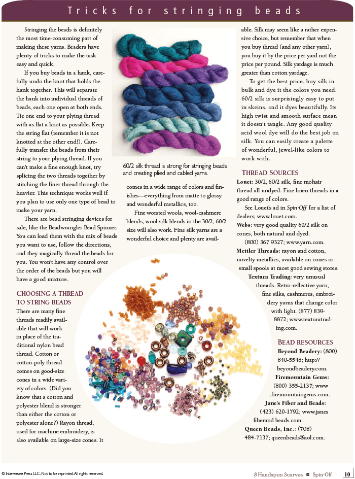 Long Thread Media Books Spin-Off Presents: 8 Handspun Scarves to Felt, Knit, and Weave: eBook Printed Copy