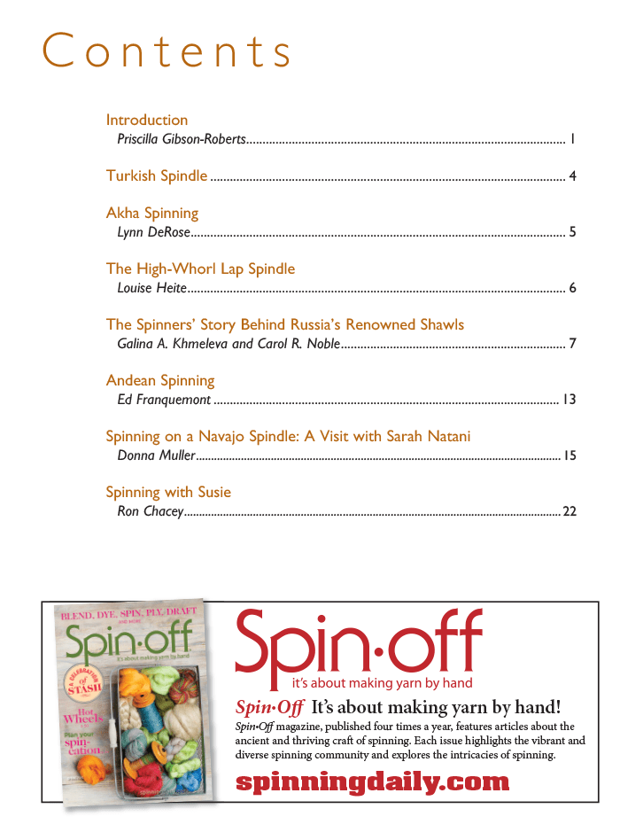 Long Thread Media Books Spin-Off Presents: A Handspindle Treasury: Spinning Around the World: eBook Printed Copy