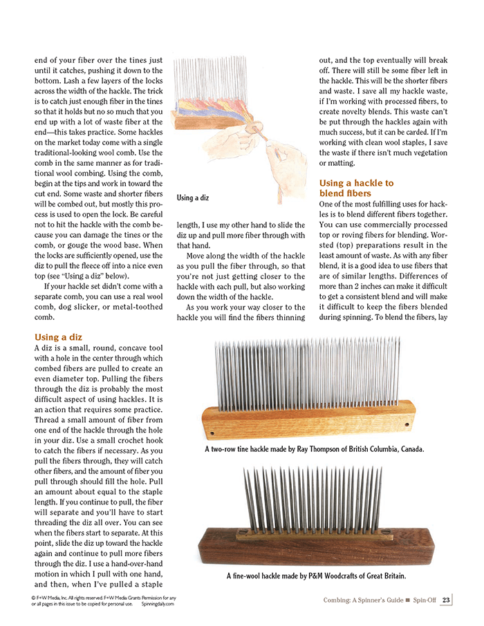 Long Thread Media Books Spin-Off Presents: Combing: a Spinner's Guide- eBook Printed Copy