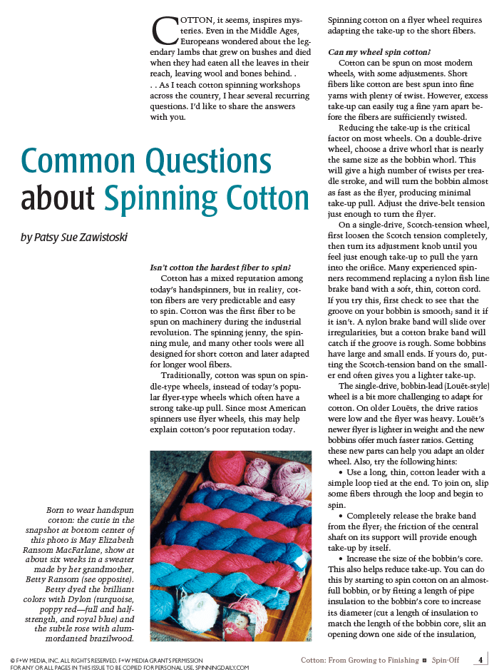 Long Thread Media Books Spin-Off Presents: Cotton from Growing to Finishing: eBook Printed Copy