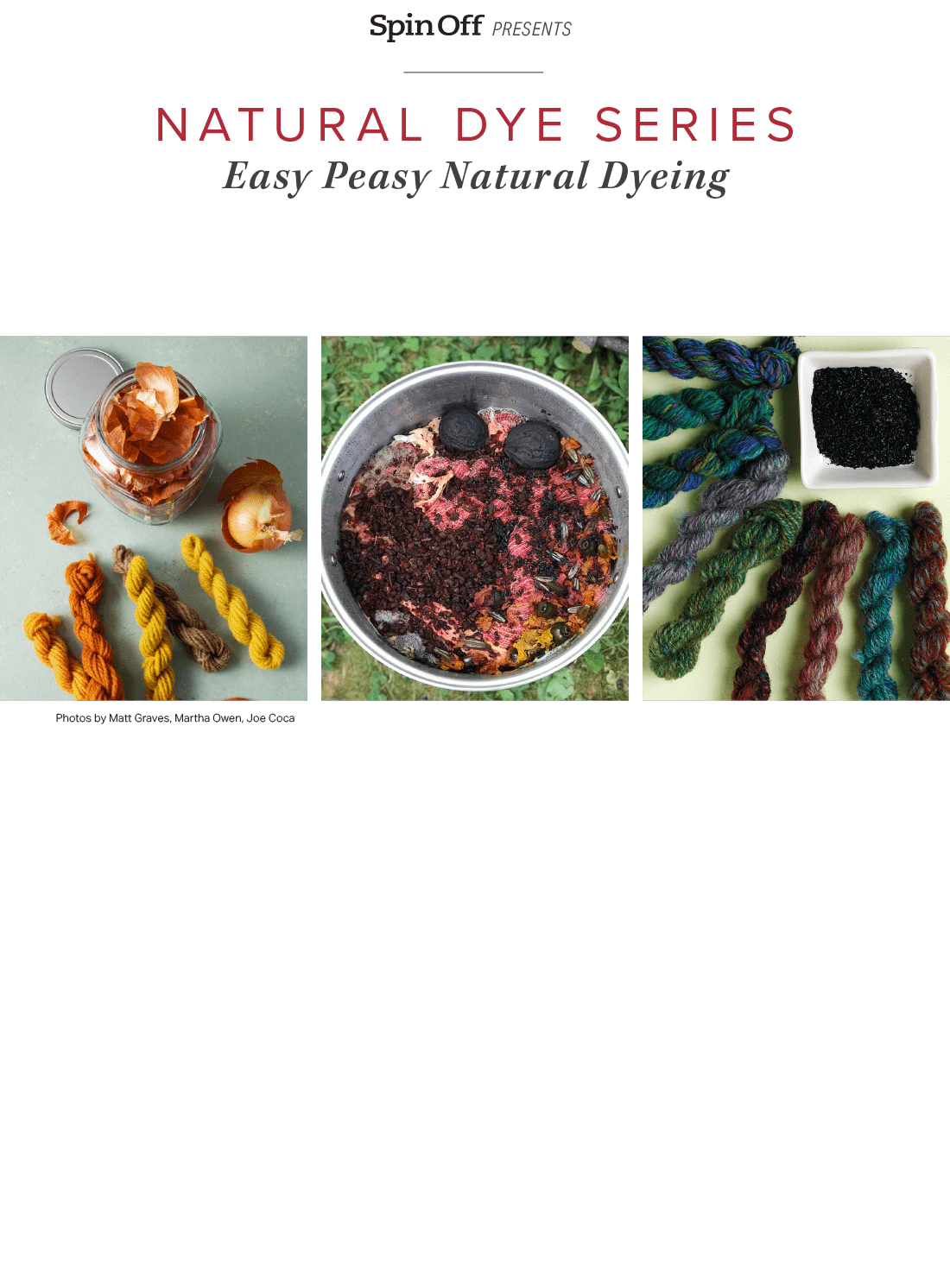 Long Thread Media Books Spin Off Presents: Natural Dye Series: Easy Peasy Natural Dyeing – eBook Printed Copy
