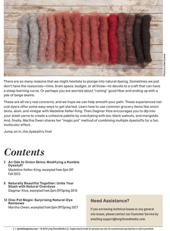 Long Thread Media Books Spin Off Presents: Natural Dye Series: Easy Peasy Natural Dyeing – eBook Printed Copy