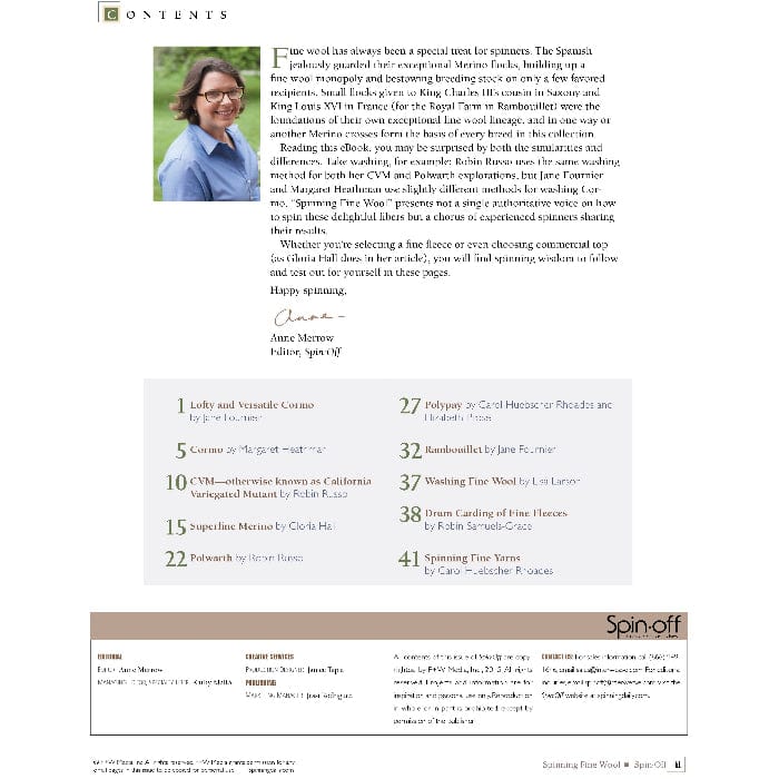Long Thread Media Books Spin-Off Presents: Spinning Fine Wool: eBook Printed Copy