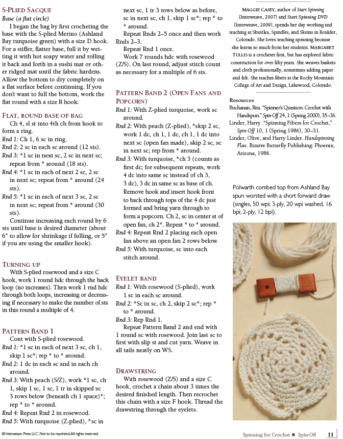 Long Thread Media Books Spin-Off Presents: Spinning for Crochet: eBook Printed Copy