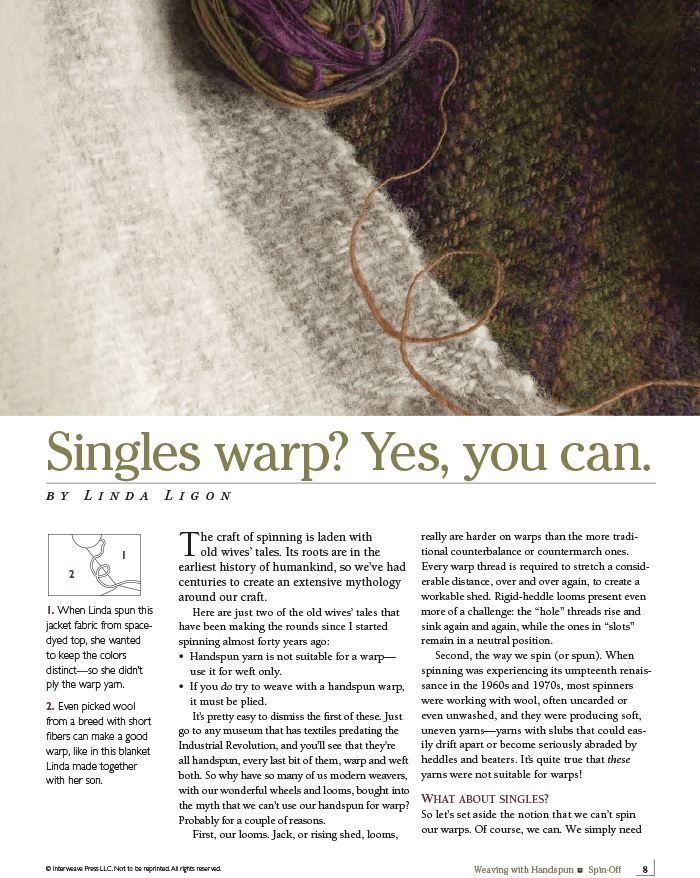 Long Thread Media Books Spin-Off Presents: Weaving with Handspun: eBook Printed Copy