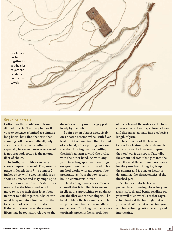 Long Thread Media Books Spin-Off Presents: Weaving with Handspun: eBook Printed Copy