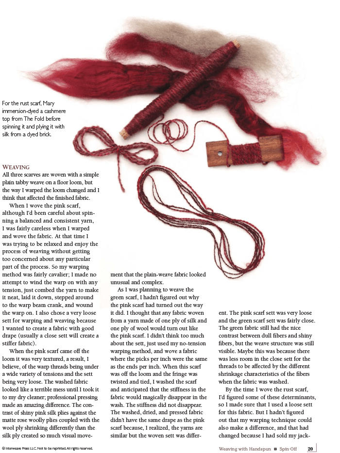 Long Thread Media Books Spin-Off Presents: Weaving with Handspun: eBook Printed Copy