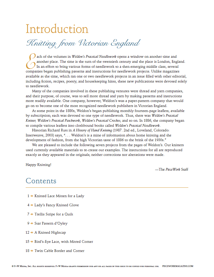Long Thread Media Books Victorian Lace: 7 Timeless Projects to Knit – eBook printed copy