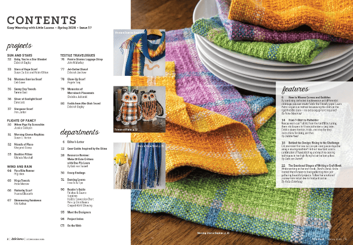 Long Thread Media Magazines Easy Weaving with Little Looms Spring 2026