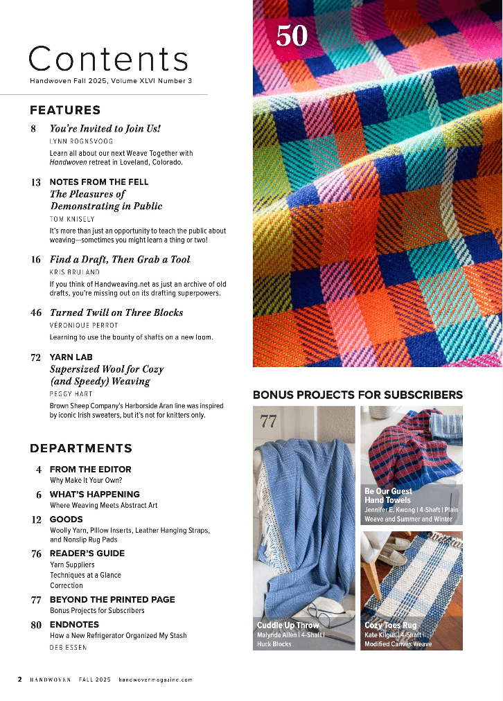 Long Thread Media Magazines Handwoven Magazine Fall 2025