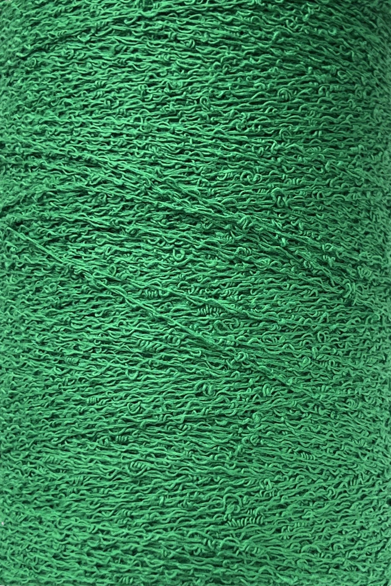 Maurice Brassard Yarn Vert Emeraude Cotton Bouclé Yarn | Tube