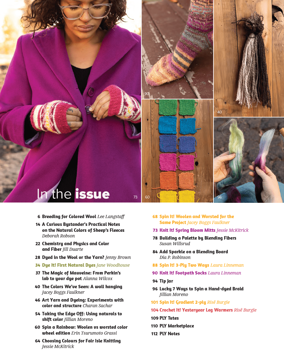 PLY Magazine Magazines PLY - The Magazine for Handspinners, Issue 48, Spring 2025: Hue