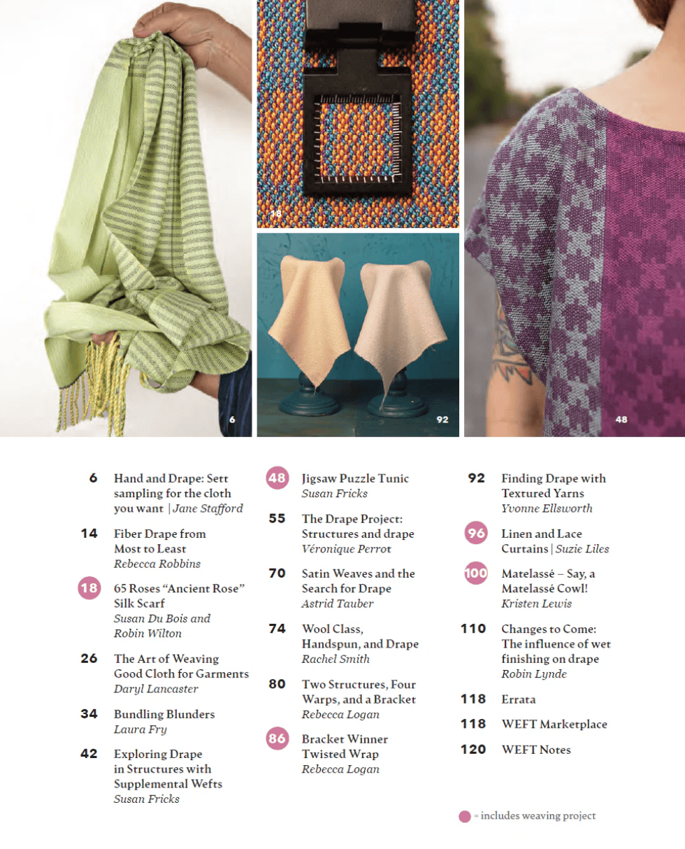 PLY Magazine Magazines WEFT - The Magazine for Handweavers, Issue 4, Spring 2026: Drape
