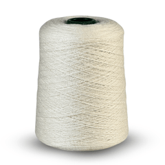 Revolution Fibers Yarn White Zephira Wool-Silk 2/18 Yarn | Large Cone
