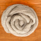 RH Lindsay Undyed Wool Fiber Grey Blend Romney Wool Fiber Top (sold by the ounce)