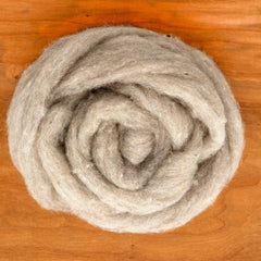 RH Lindsay Undyed Wool Fiber Grey Blend Romney Wool Fiber Top (sold by the ounce)