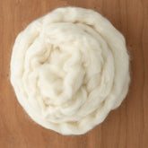 RH Lindsay Undyed Wool Fiber Natural White Romney Wool Fiber Top (sold by the ounce)
