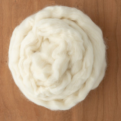 RH Lindsay Undyed Wool Fiber Natural White Romney Wool Fiber Top (sold by the ounce)