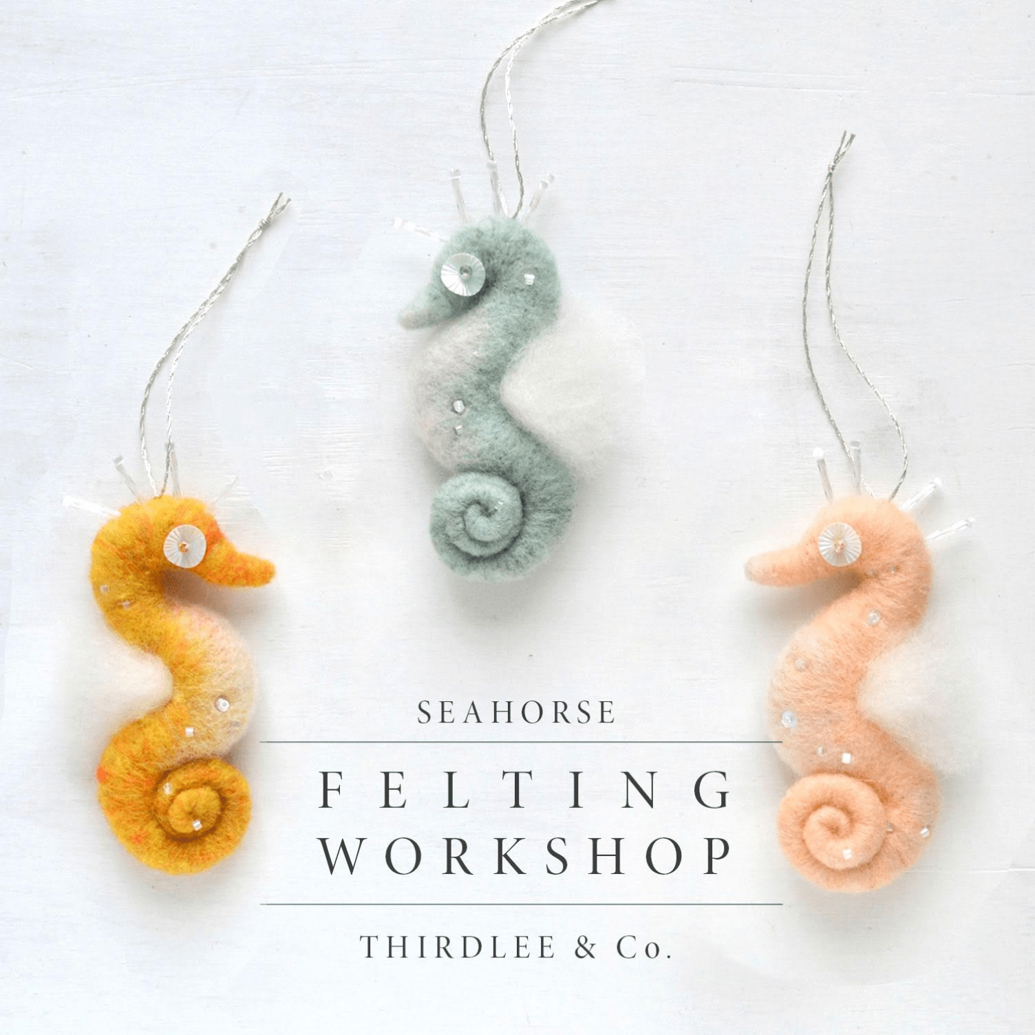 Halcyon Yarn Needle Felting Class: Seahorse with Michelle Provençal (June 13th) Class Halcyon Yarn
