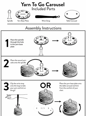 Twice Sheared Sheep Yarn Holders Yarn To Go Carousel, Portable Yarn Butler