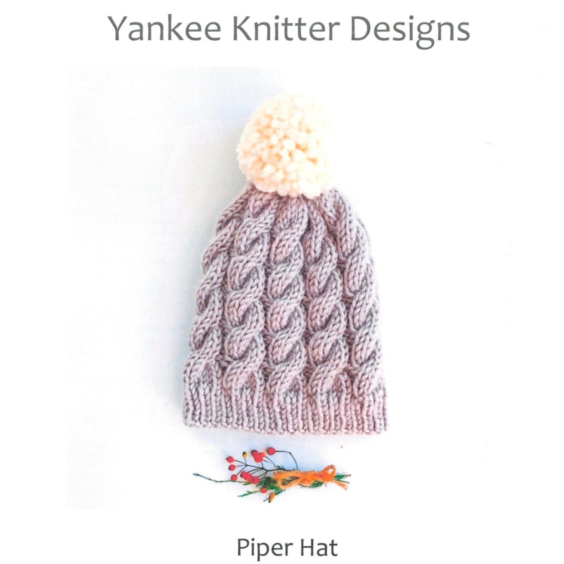 Yankee Knitter Designs Digital Patterns Piper Hat, download