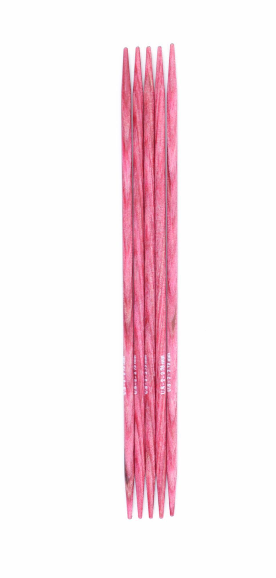 Five Knit Pro Dreamz Double Point Knitting Needles, 5", by Accessories Unlimited, arranged side by side on a white background.