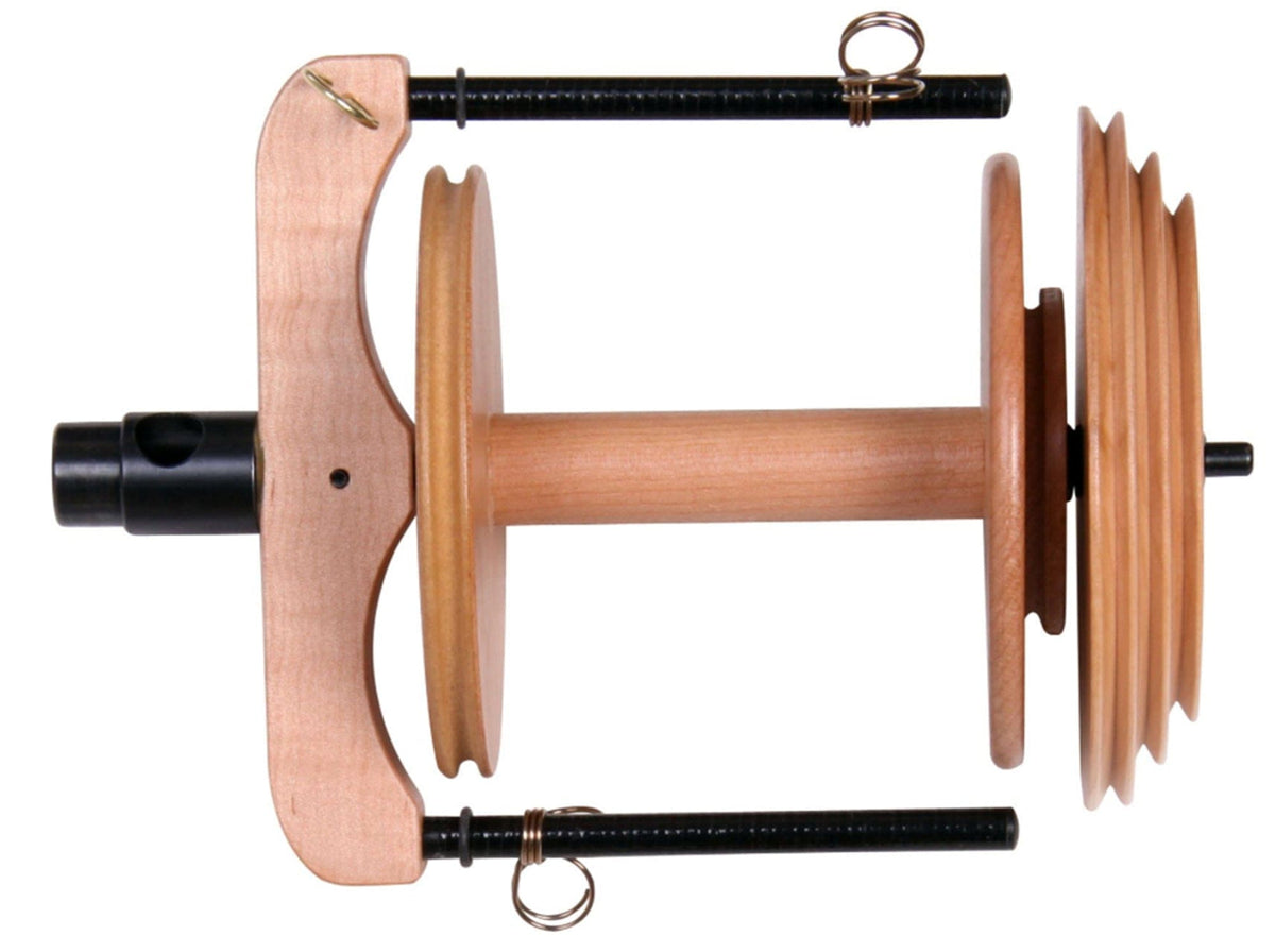 Ashford Handicrafts Limited Flyers & Whorls Double / Clear Lacquer Ashford Sliding Hook Flyer - Jumbo with Bobbin