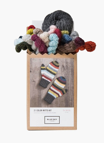 Blue Sky Fibers Knitting Kits Blue Sky Fibers 21 Colors Mittens Kit