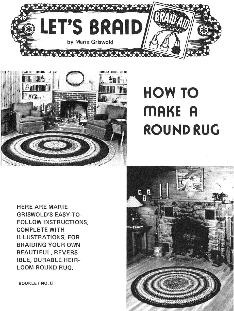 BraidAid Braided Round Rug Guide | Halcyon Yarn Digital Download